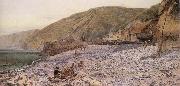 Charles Napier Hemy Among the Shingle at Clovelly oil painting